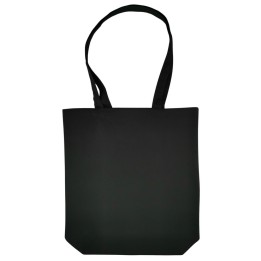 TORBA BAWEŁNIANA 220g 380x420x100 POSZERZANA Z USZAMI BEZ NADRUKU 5szt CZARNY