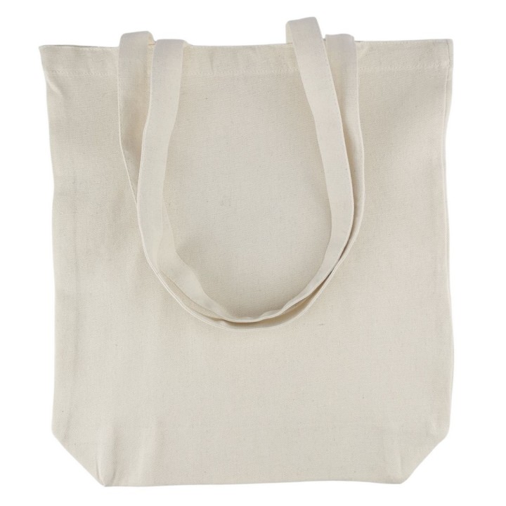 TORBA BAWEŁNIANA 220g 380x420x100 POSZERZANA Z USZAMI BEZ NADRUKU 5szt NATURALNY