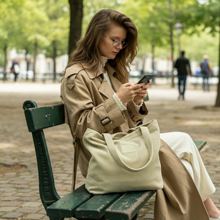 TORBA IH MANHATTAN SZTRUKSOWA OLIWKOWA
