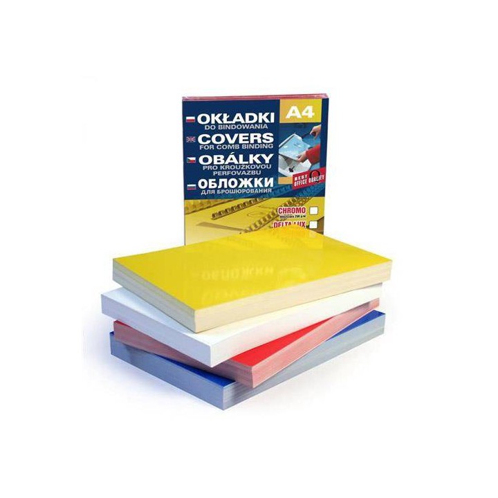 KARTON DO BINDOWANIA BŁYSZCZĄCY A4 ARGO CHROMOLUX 408071 ŻÓŁTY 250G/M2 100ARK