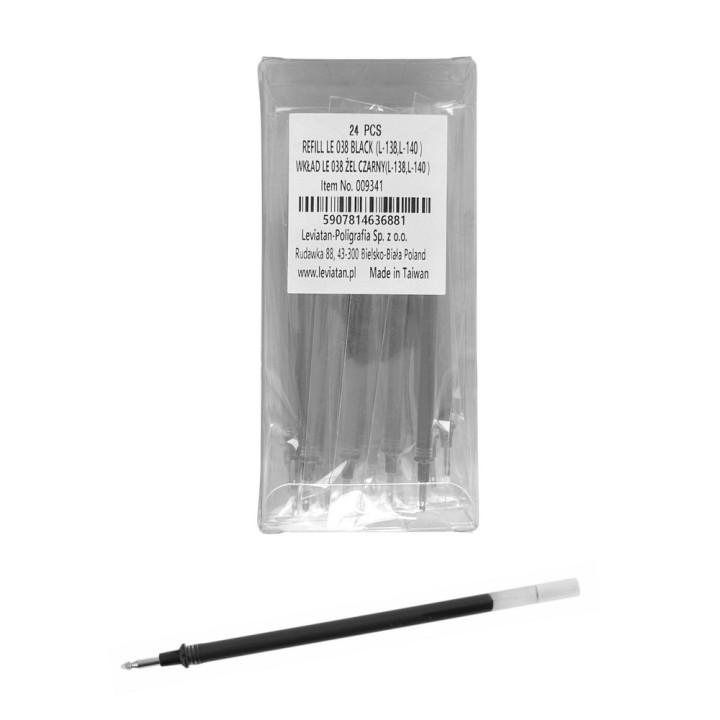 WKŁAD LE 038 ŻEL CZARNY (L-138,L-140) 24szt