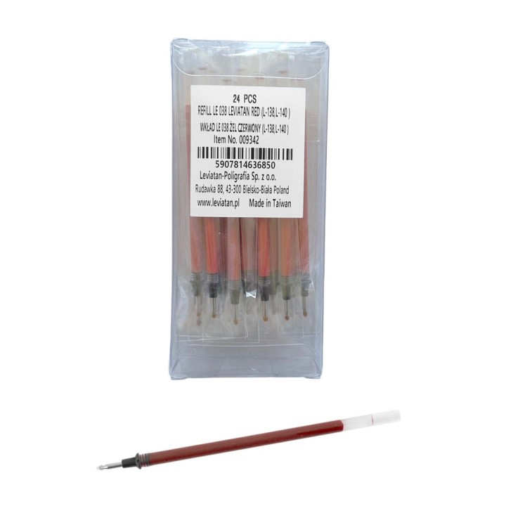 WKŁAD LE 038 ŻEL CZERWONY (L-138,L-140) 24szt