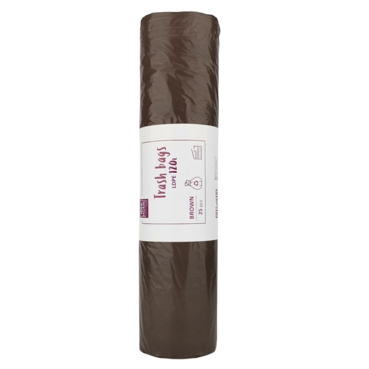 WORKI IH LDPE 120L BRĄZOWY 25szt