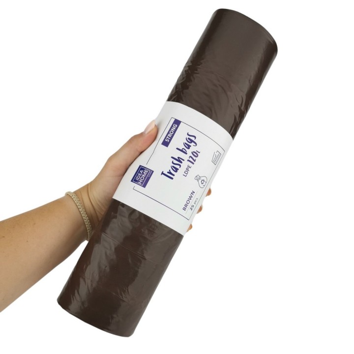 WORKI IH LDPE MOCNY 120L BRĄZOWY 25szt