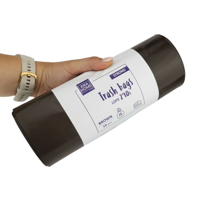 WORKI IH LDPE MOCNY 240L BRĄZOWY 10szt