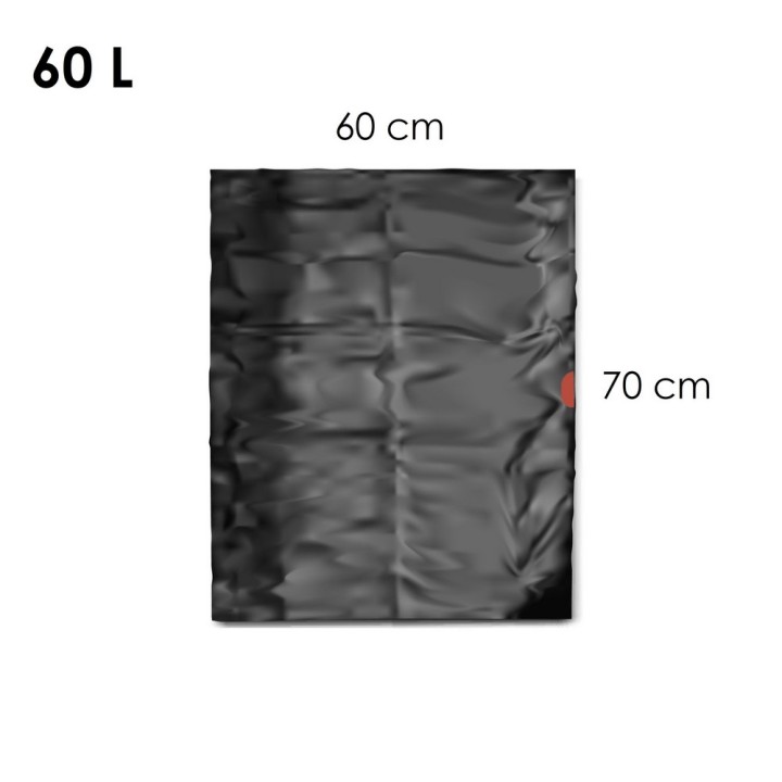 WORKI IH LDPE Z TAŚMĄ 60L CZARNY 40szt