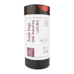 WORKI IH LDPE Z TAŚMĄ 35L CZARNY 50szt