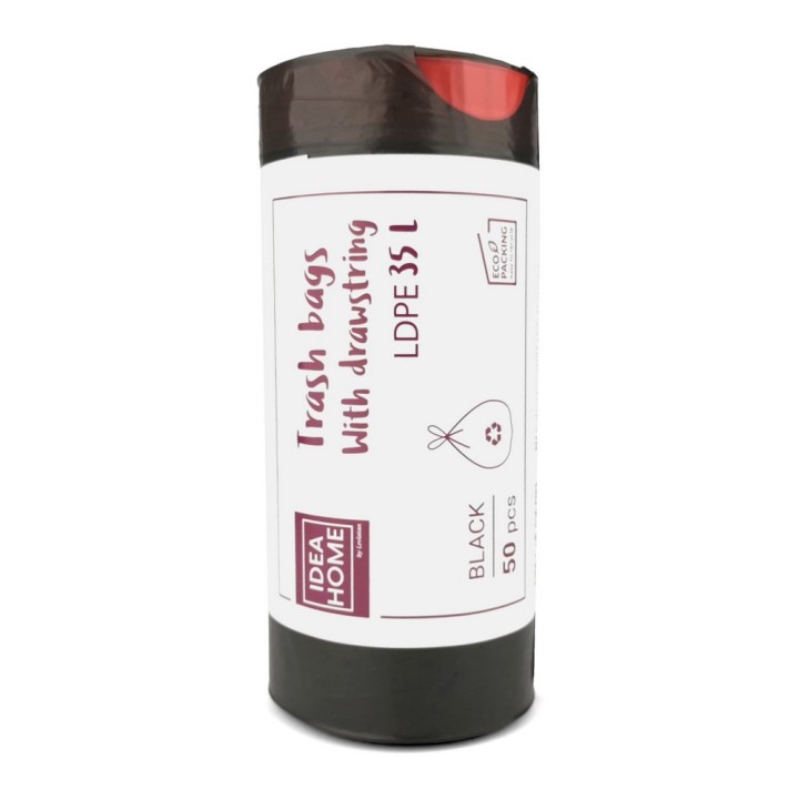 WORKI IH LDPE Z TAŚMĄ 35L CZARNY 50szt
