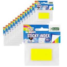ZAKŁADKI INDEKSUJĄCE PET 43x25mm 50 szt a'1 ECO 15szt