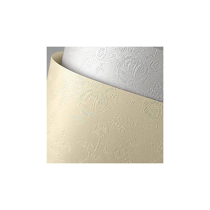 KARTON OZDOBNY A4 ARGO PREMIUM FLORAL 203302 KREMOWY 220G 20ARK
