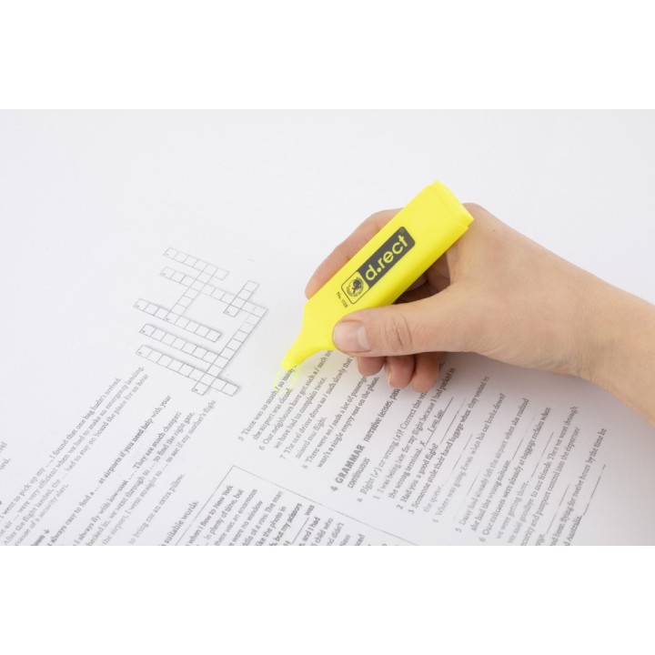 ZAKREŚLACZ D.RECT 1128 ŻÓŁTY 12szt