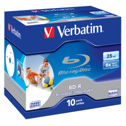 PŁYTA BD-R 25GB 6X VERBATIM 43713 JEWEL 10 SZT.
