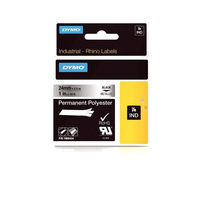 TASIEMKA ORYGINALNA METALICZNA/CZARNA DYMO 1805434 24MM X 5,5 M