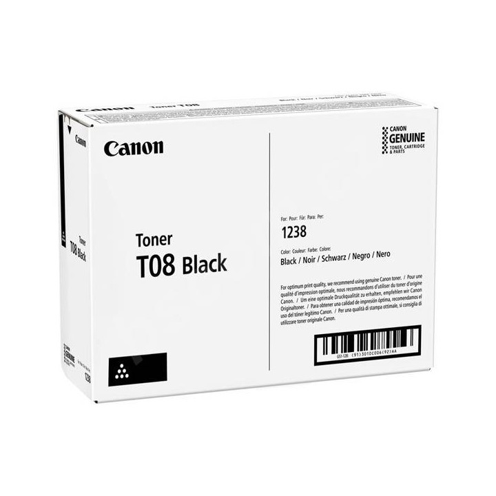 CANON ORYGINALNY TONER T08, BLACK, 11000S, 3010C006, CANON I-SENSYS X 1238P SERIES, O