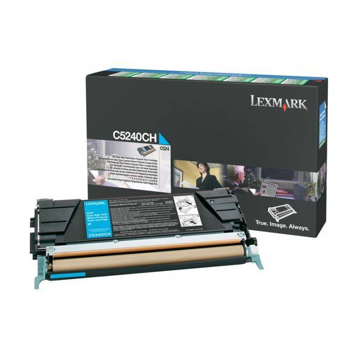 TONER ORYGINALNY LEXMARK C5240CH CYAN 5000 STRON
