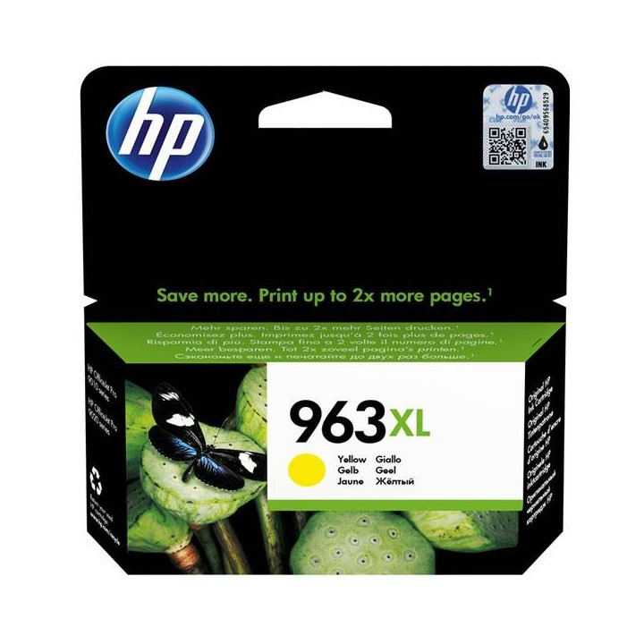 HP ORYGINALNY INK / TUSZ 3JA29AE301, HP 963XL, YELLOW, BLISTR, 1600S, 22.92ML, HIGH CAPACITY, HP OFFICEJET PRO 9012, 9014, 9015,