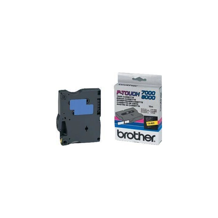 TASIEMKA ORYGINALNA CZARNY/ŻÓŁTE BROTHER TX621 9MM X 15,4 M