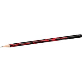 OŁÓWEK Z GUMKĄ CENTRUM BLACK & RED 83006N HB 1SZT
