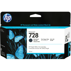 HP ORYGINALNY INK / TUSZ 3WX25A, HP 728, MATTE BLACK, 130ML, HP DESIGNJET T830