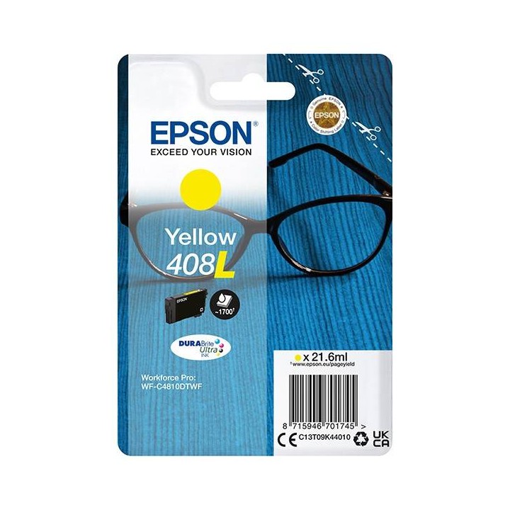 EPSON ORYGINALNY INK / TUSZ C13T09K44010, T09K440, 408L, YELLOW, 21.6ML, EPSON WF-C4810DTWF