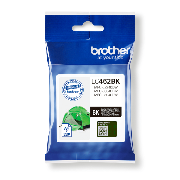 BROTHER ORYGINALNY INK / TUSZ LC-462BK, BLACK, 550S, BROTHER MFC J2340DW, MFC J3540DW, MFC J3940DW