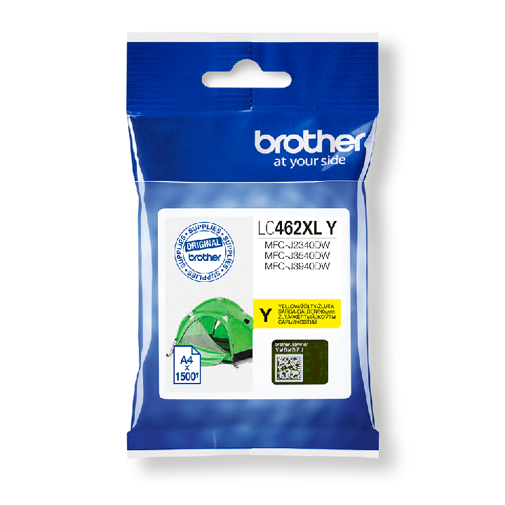 BROTHER ORYGINALNY INK / TUSZ LC-462XLY, YELLOW, 1500S, BROTHER MFC J2340DW, MFC J3540DW, MFC J3940DW