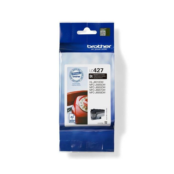 BROTHER ORYGINALNY INK / TUSZ LC-427BK, BLACK, 3000S, BROTHER MFC-J5955DW, MFC-J6955DW