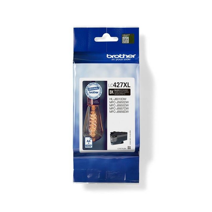 BROTHER ORYGINALNY INK / TUSZ LC-427XLBK, BLACK, 6000S, BROTHER MFC-J5955DW, MFC-J6955DW