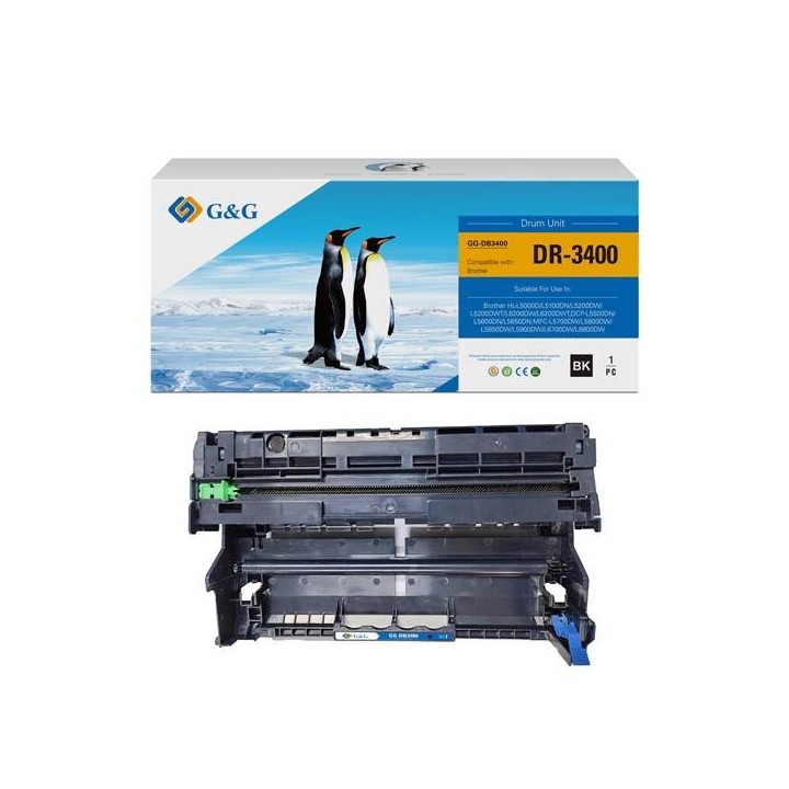 G&G KOMPATYBILNY BĘBEN Z DR3400, BLACK, 30000S, DLA BROTHER HL-L6400DW