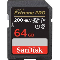 SANDISK KARTA PAMIĘCI EXTREME PRO SDXC 64GB 200/90 MB/S V30 UHS-I U3