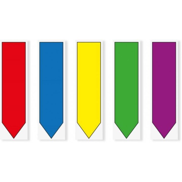 ZAKŁADKI INDEKSUJĄCE FOLIOWE 11,9X43,2MM 3M POST-IT® 684-ARR1 MIX*5 5*20SZT