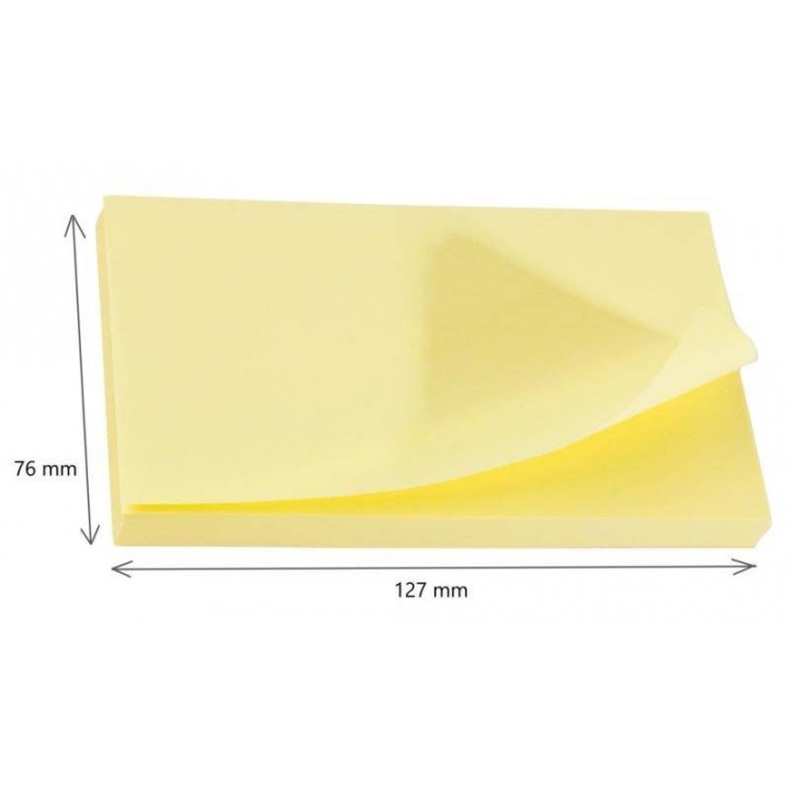 KARTECZKI SAMOPRZYLEPNE 127X76MM 3M POST-IT® 655CY-VP20 ŻÓŁTE (16+4)X100 KART