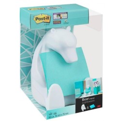 PODAJNIK DO KARTECZEK SAMOPRZYLEPNYCH 3M POST-IT® MIŚ BEAR-330 BIAŁY + BLOCZEK SUPER STICKY Z-NOTES