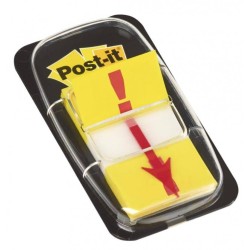 ZAKŁADKI INDEKSUJĄCE FOLIOWE 25,4X43,2MM 3M POST-IT® Z NADRUKIEM „WYKRZYKNIK” 680-33 MIX 50SZT