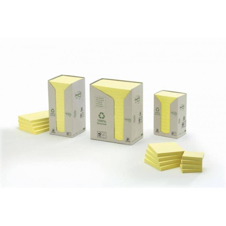 KARTECZKI SAMOPRZYLEPNE 38X51MM 3M POST-IT® 653-1T ŻÓŁTE 24X100 KART