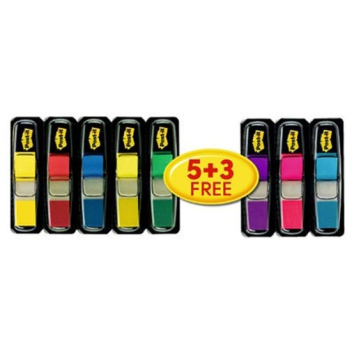 ZAKŁADKI INDEKSUJĄCE FOLIOWE 11,9X43,1MM 3M POST-IT® 5X35+3X35SZT
