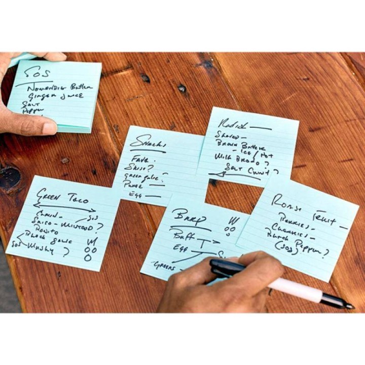 KARTECZKI SAMOPRZYLEPNE OASIS, W LINIĘ, 101X101MM 3M POST-IT® SUPER STICKY XL W LINIĘ 3X70 KART