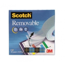 TAŚMA BIUROWA DO REPOZYCJONOWANIA 19MMX32.9M 3M SCOTCH® REMOVABLE 811 MATOWA
