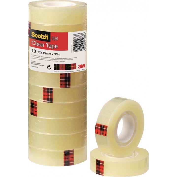 TAŚMA BIUROWA 19MMX33M 3M SCOTCH® 508 BEZBARWNA 10SZT
