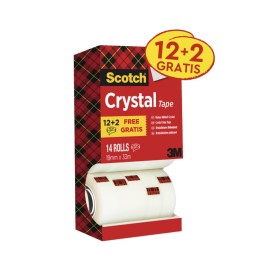 TAŚMA BIUROWA 19MMX33M 3M SCOTCH® CRYSTAL 6-1933R14 BEZBARWNA 12+2SZT
