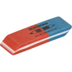 GUMKA DO ŚCIERANIA DONAU NIEBIESKO-CZERWONA 57X19X8MM 2SZT