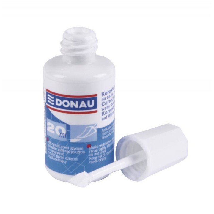 KOREKTOR W PŁYNIE 20ML DONAU Z APLIKATOREM