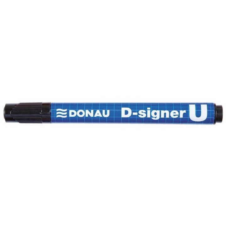 MARKER PERMANENTNY DONAU D-SIGNER U CZARNY OKRĄGŁY 2-4MM