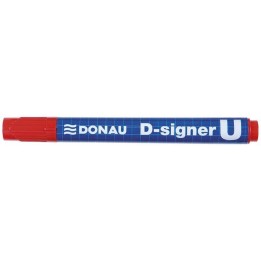 MARKER PERMANENTNY DONAU D-SIGNER U CZERWONY OKRĄGŁY 2-4MM