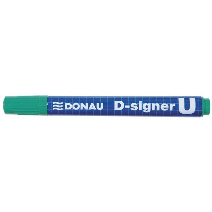 MARKER PERMANENTNY DONAU D-SIGNER U ZIELONY OKRĄGŁY 2-4MM