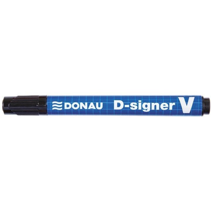 MARKER PERMANENTNY DONAU D-SIGNER V CZARNY ŚCIĘTA 1-4MM