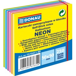 KARTECZKI SAMOPRZYLEPNE 50X50MM DONAU NEON 250KART
