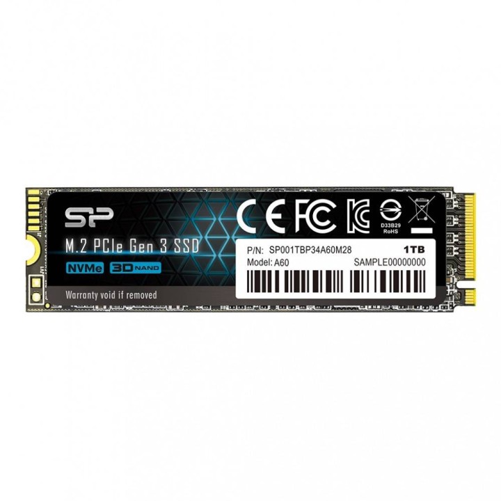SILICON POWER DYSK SSD P34A60 1TB PCIE M.2 NVME 2200/1600 MB/S