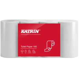 PAPIER TOALETOWY DWUWARSTWOWY CELULOZA KATRIN PLUS 112966 SUPER BIAŁY 160 LISTKÓW 18,2 M 8 SZT.