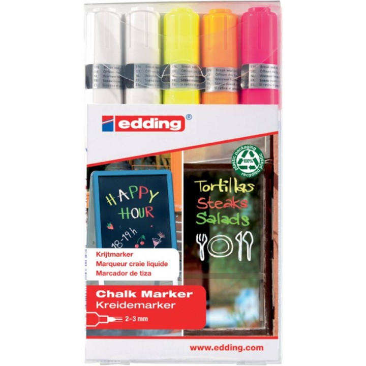 MARKERY KREDOWE EDDING 4095 MIX KOLORÓW 2-3MM 5SZT